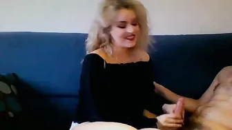 blondeandbearded Cool skinny rubs her lips sex