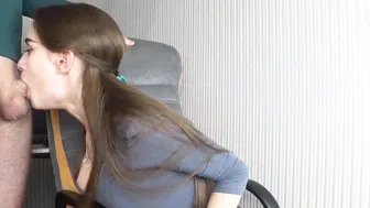 SladkiSlivki -Secretary girl make a deep blowjob to her boss