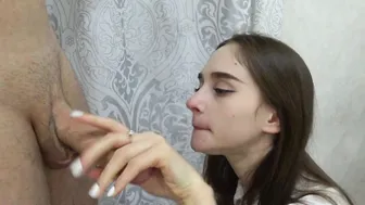 SladkiSlivki -Deep Throat and throbbing oral creampie Good girl