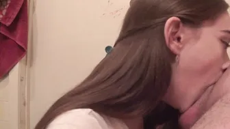 SladkiSlivki -This bitch loves to swallow a big, hard cock. A long tongue is crazy