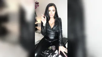 Charley Atwell -New smoking clip all in leather! smokingfetish