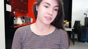 sashabae lustful babe caresses shaved pussy