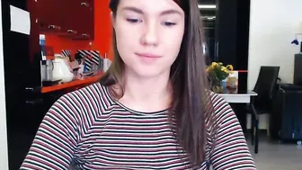 sashabae lustful babe caresses shaved pussy