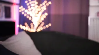 misskreazy in stockings teased pussy lying on her back