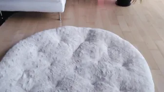 lilliecat in a new apartment shows a striptease
