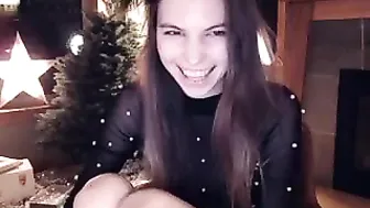 carmen caresses the clitoris under the table