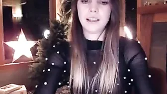 carmen caresses the clitoris under the table