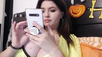 busty_ema toys with corn toy