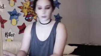 emmylove buxom plays with long dildo