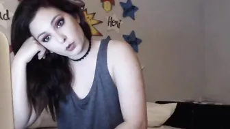 emmylove buxom plays with long dildo