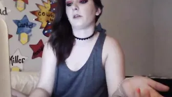 emmylove buxom plays with long dildo