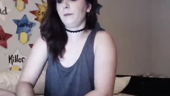 emmylove buxom plays with long dildo