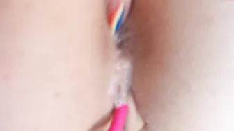 margolori cute bitch gently fingering pussy