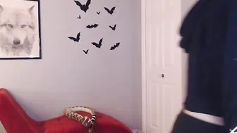 serafina luxurious blonde straddled sex toy