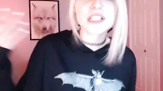 serafina luxurious blonde straddled sex toy