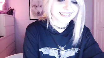 serafina luxurious blonde straddled sex toy