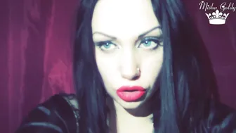 Mistress Misha Goldy manyvids bong anchovies in red