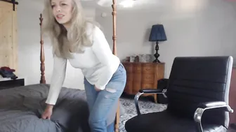 sexyblondewife crazy doll caresses pussy and tits