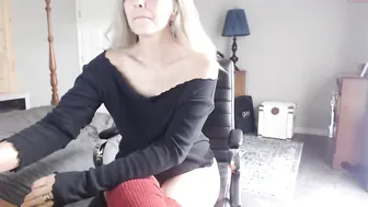 sexyblondewife whore passion takes flexible poses