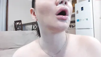 klishko spread her legs and caresses herself