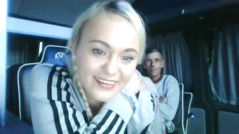 knkycpl666 openwork blonde dancing a striptease