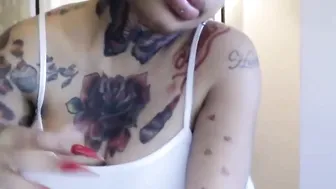 creamyexotica busty babe masturbates shaved cunt