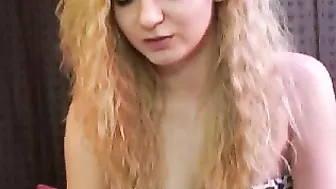 rhearaven gently pushes the toy in her pussy