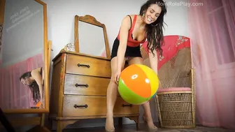 janey jones having fun with a toy