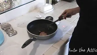 into the attic sexy babe plays with pussy