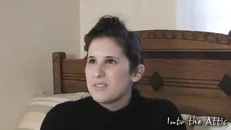 into the attic jerking off the clit on the bed