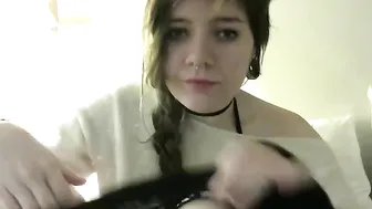 sexysally  lustful mare caresses boobs