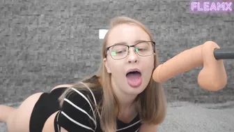 fleamx  busty bitch jerks pussy with phallus