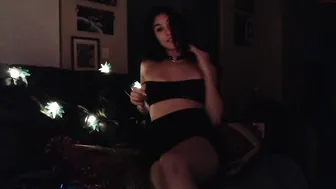 sweettreat0  sucking dick and jerking off on camera showing her little holes