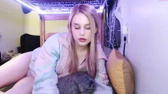 strawberry  young schoolgirl erotically eats a banana