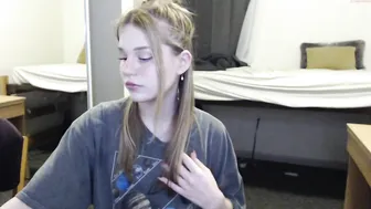 strawberry  tasty  cam girl  fucks her ass furiously