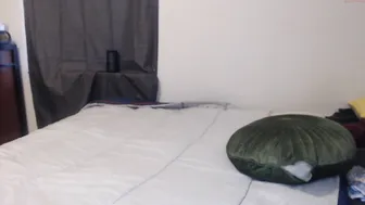 strawberry  hot chick with big booty poses in lingerie