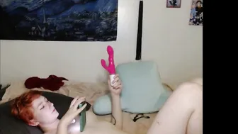 ladyghost19  classy chick strips and caresses her cunt