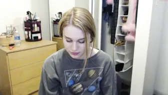 strawberry  likes to mess with toys