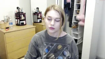 strawberry  likes to mess with toys