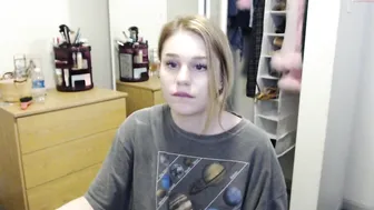 strawberry  likes to mess with toys