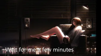 ethereally in black stockings jerks off