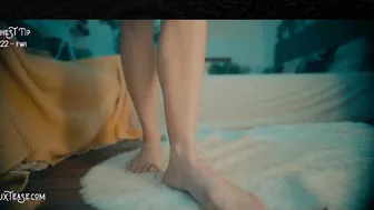 douxtease charming girl having fun with sex toy