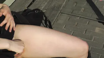 mydirtyhobby Alissa-Noir Schamlos an der Bushaltestelle masturbiert 20.06.16