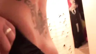 Sharon-Privat Durch die Wetleggings gefickt & drauf gespritzt