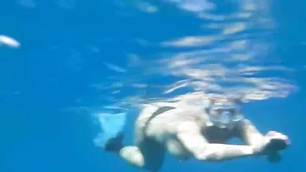 Sexy-Engel Blanke Titten im String