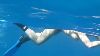 Sexy-Engel Blanke Titten im String