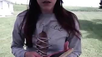 farmgirl Luxurious trash fucks pussy brightly