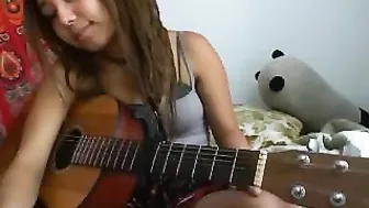 anonymuse360 Appetizing babe rides on the phallus