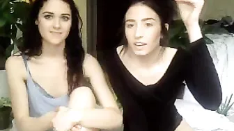 bratpac Naughty brunette is petting natural tits
