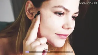 el__ cutie in stockings showed tits